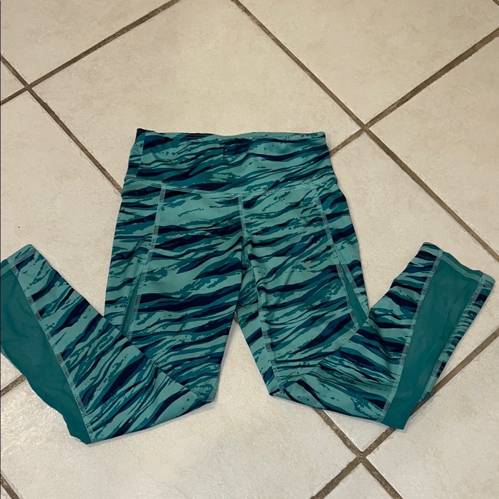 Old Navy Patterned Teal Leggings